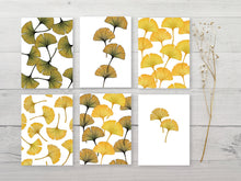 Load image into Gallery viewer, Ginkgo Leaves Mixed Greeting Card Set