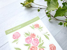 Load image into Gallery viewer, Watercolor Roses Sticker Sheet