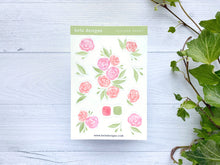 Load image into Gallery viewer, Watercolor Roses Sticker Sheet