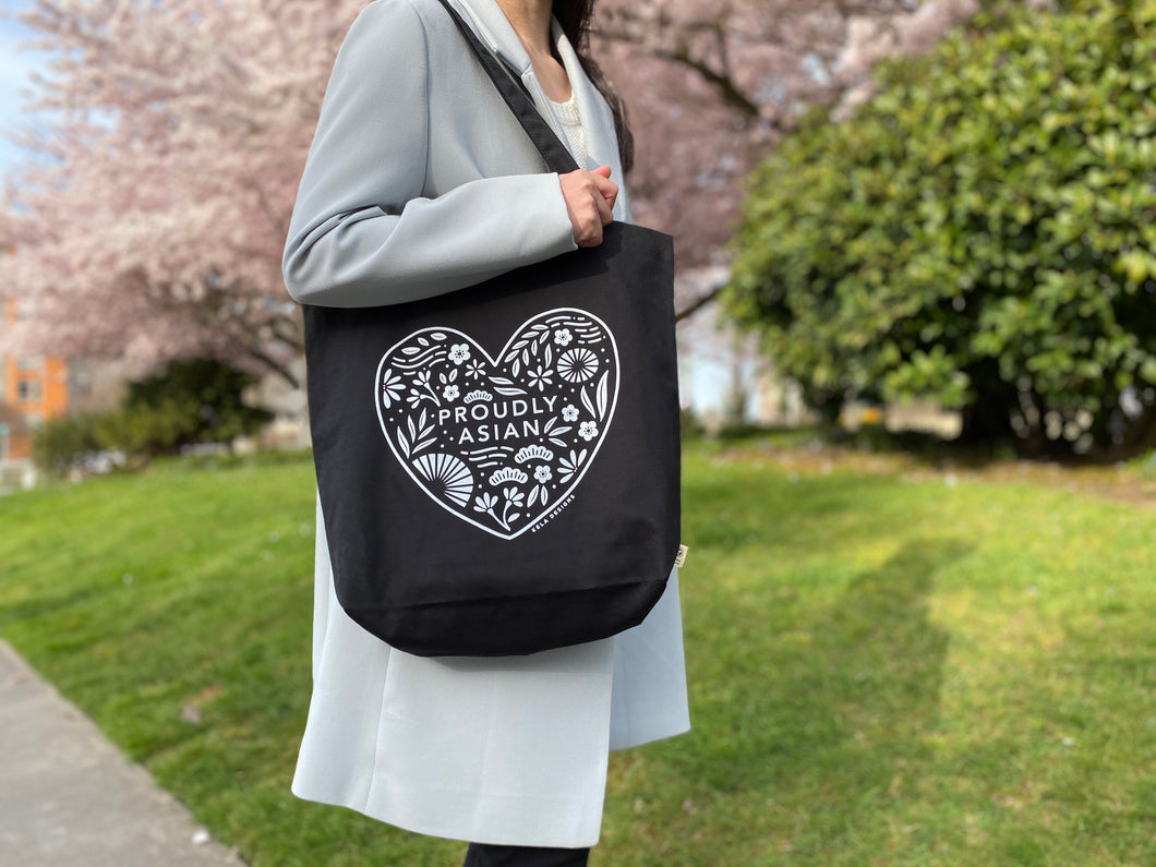 Proudly Asian Black Tote Bag
