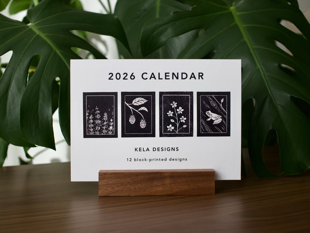 2026 Block Printed Calendar
