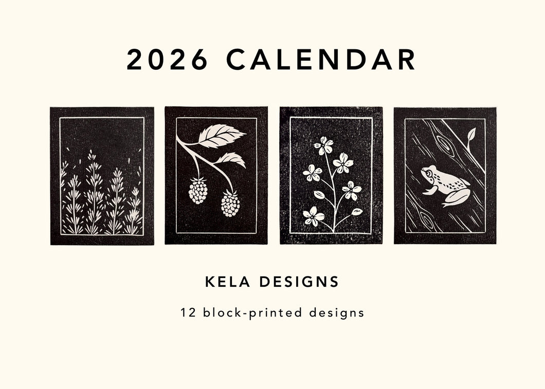 2026 Block Printed Calendar PRE-ORDER