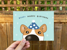 Load image into Gallery viewer, Birthday Boop Corgi Greeting Card

