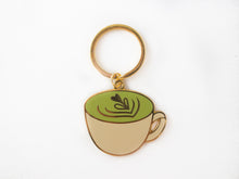 Load image into Gallery viewer, Matcha Latte Metal Keychain
