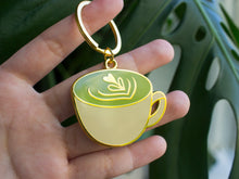 Load image into Gallery viewer, Matcha Latte Metal Keychain

