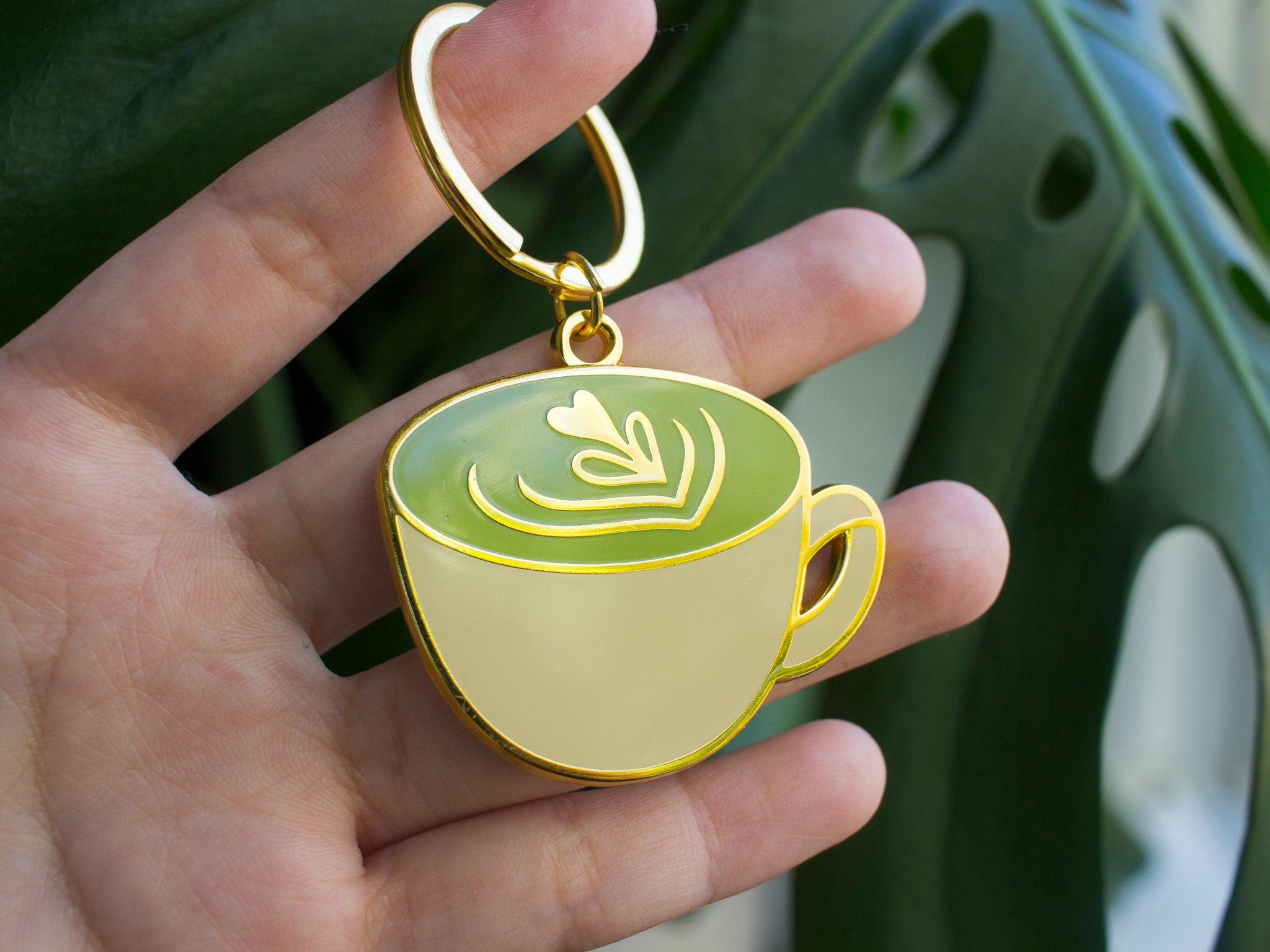 Matcha Latte Metal Keychain – kela designs