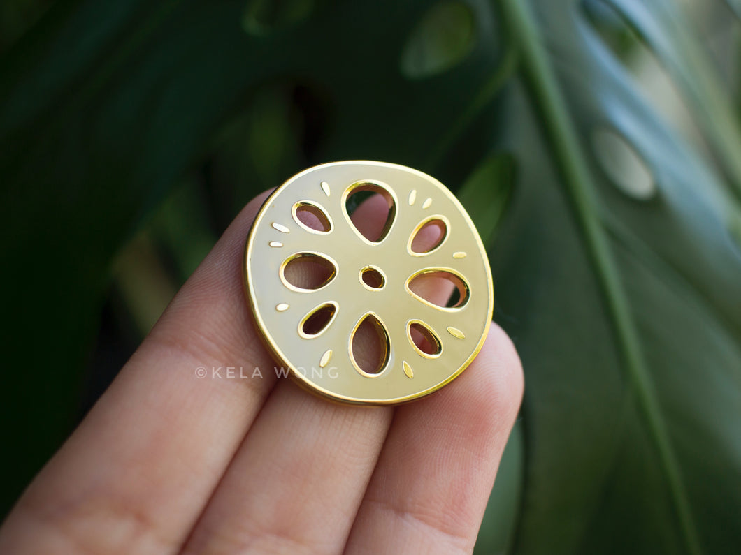 Lotus Root Enamel Pin