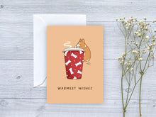 Load image into Gallery viewer, Corgi Cup Warmest Wishes Greeting Card
