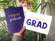 Load image into Gallery viewer, Congrats Graduate Purple Greeting Card
