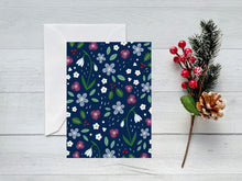 Load image into Gallery viewer, Winter Florals Holiday Greeting Card
