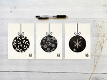 Load image into Gallery viewer, Block-Printed Ornaments Mixed Greeting Card Set
