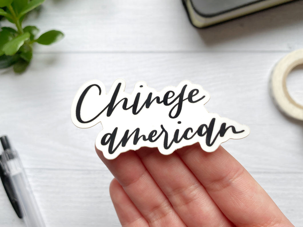 Chinese American Vinyl Sticker