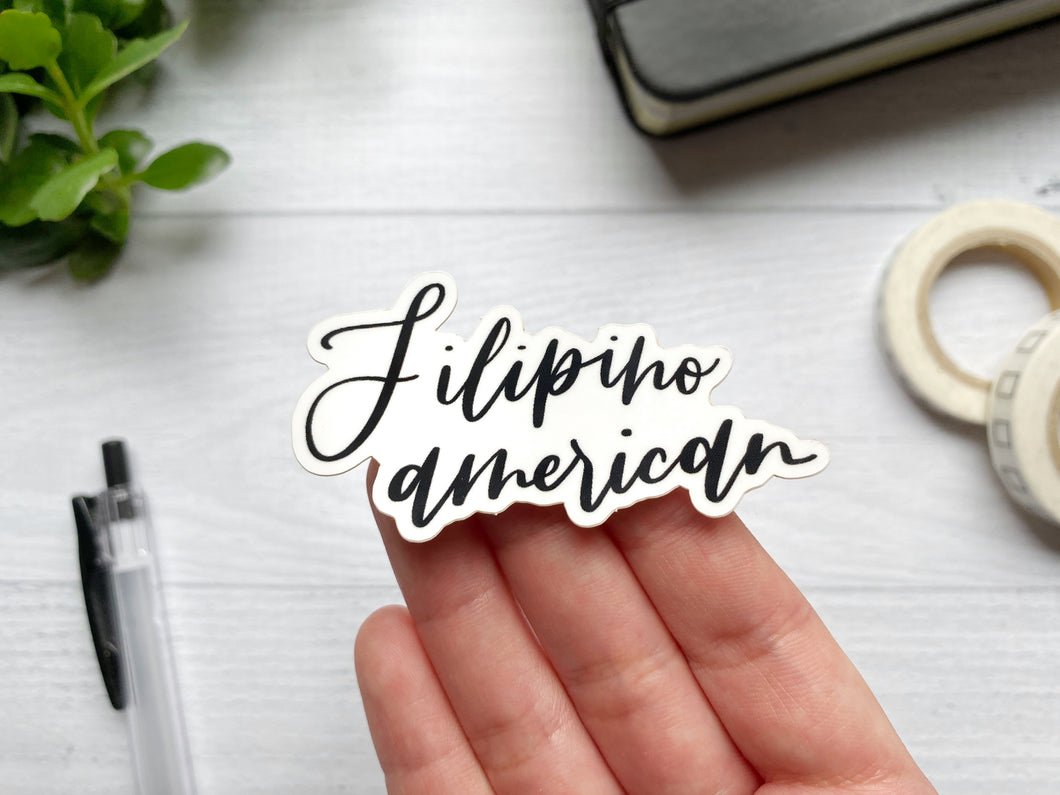 Filipino American Vinyl Sticker