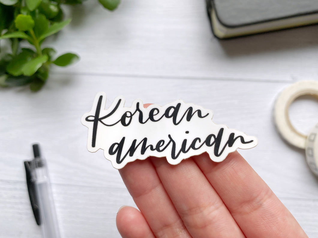 Korean American Vinyl Sticker