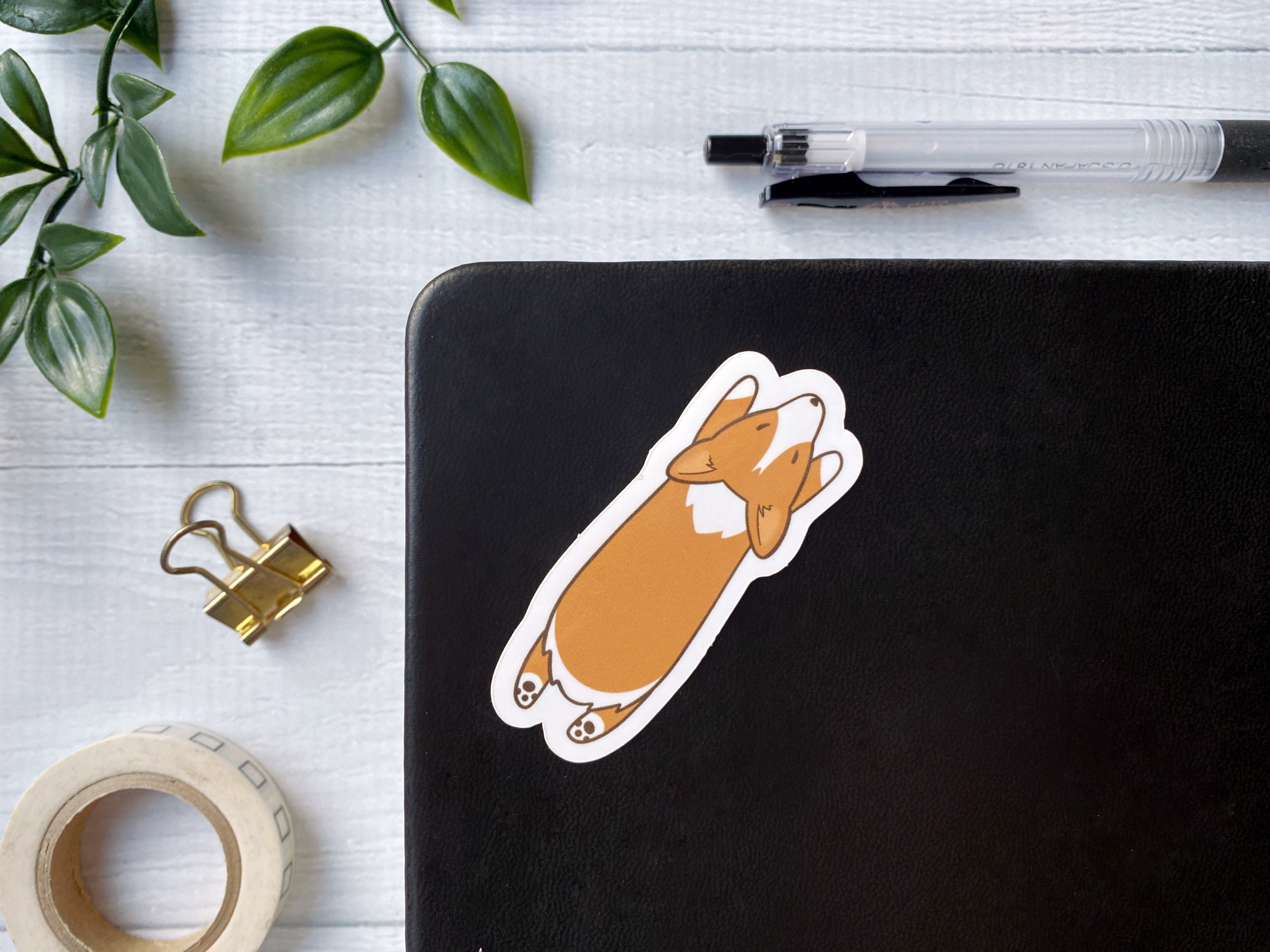 Sploot Corgi Vinyl Sticker – kela designs