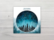 Load image into Gallery viewer, Starry Night Forest Removable Window Cling
