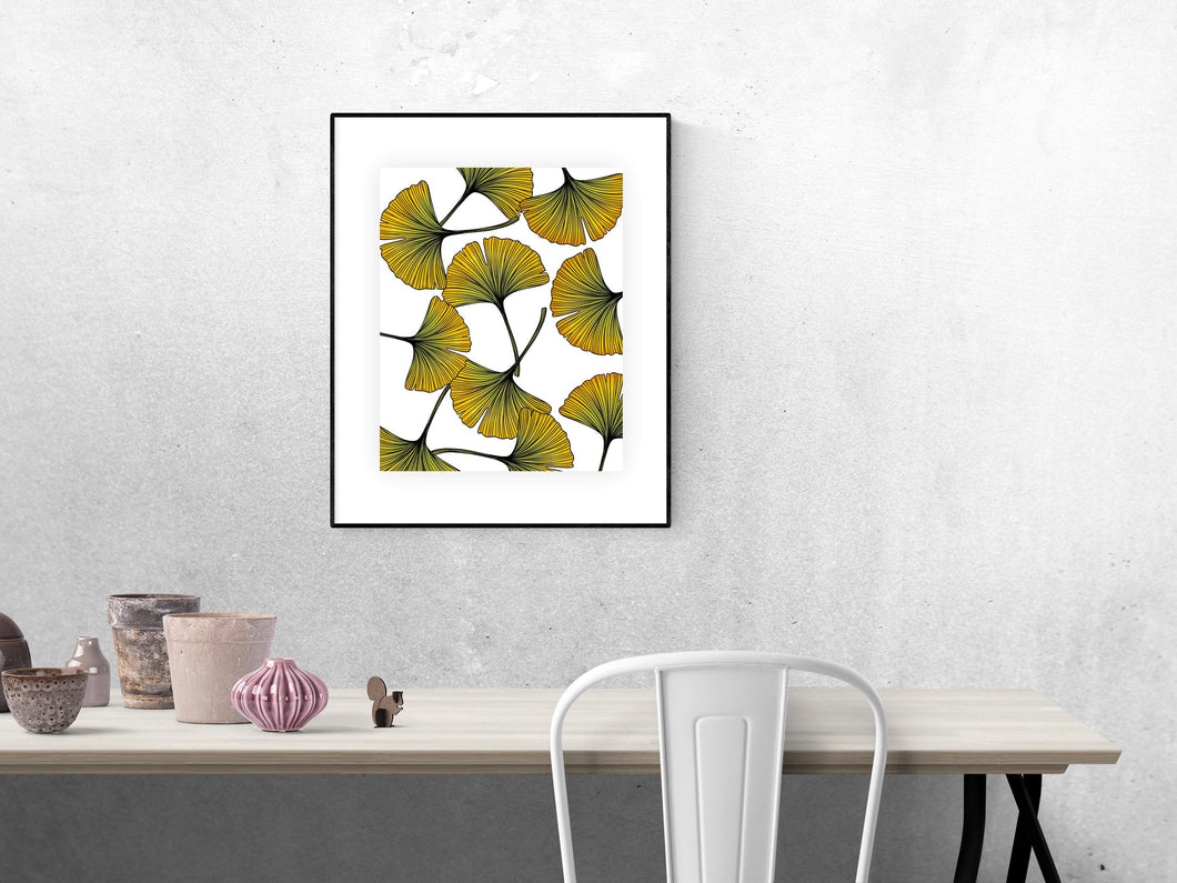 Ginkgo Leaves 1 Art Print