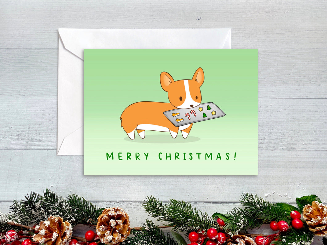 Corgi Christmas Cookies Greeting Card