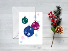Load image into Gallery viewer, Sakura &amp; Wave Ornaments Holiday Greeting Card
