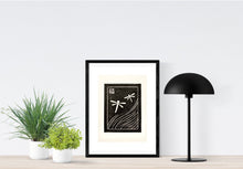 Load image into Gallery viewer, Dragonflies Block Printed Art Print
