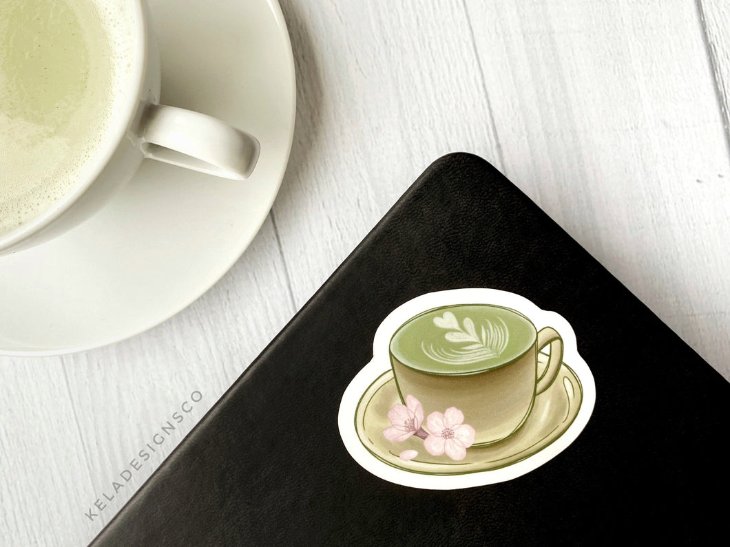 Matcha Latte Vinyl Sticker