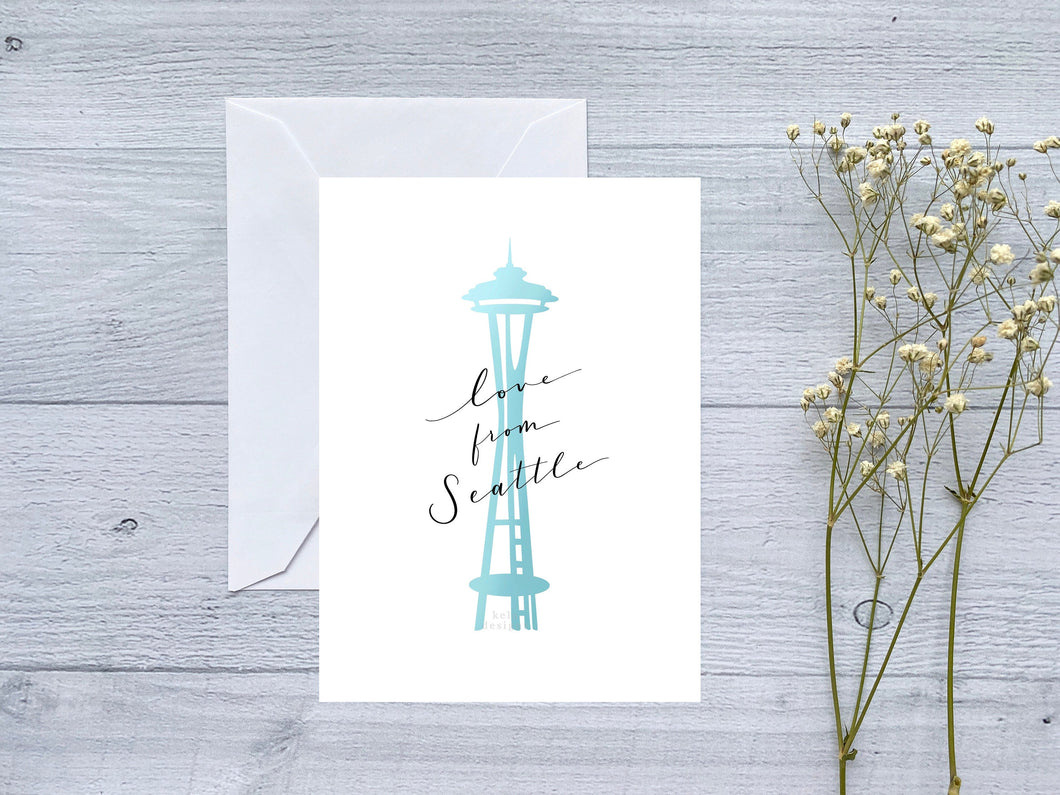 Love From Seattle Greeting Card