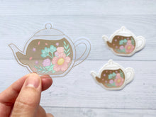 Load image into Gallery viewer, Floral Teapot Vinyl Sticker
