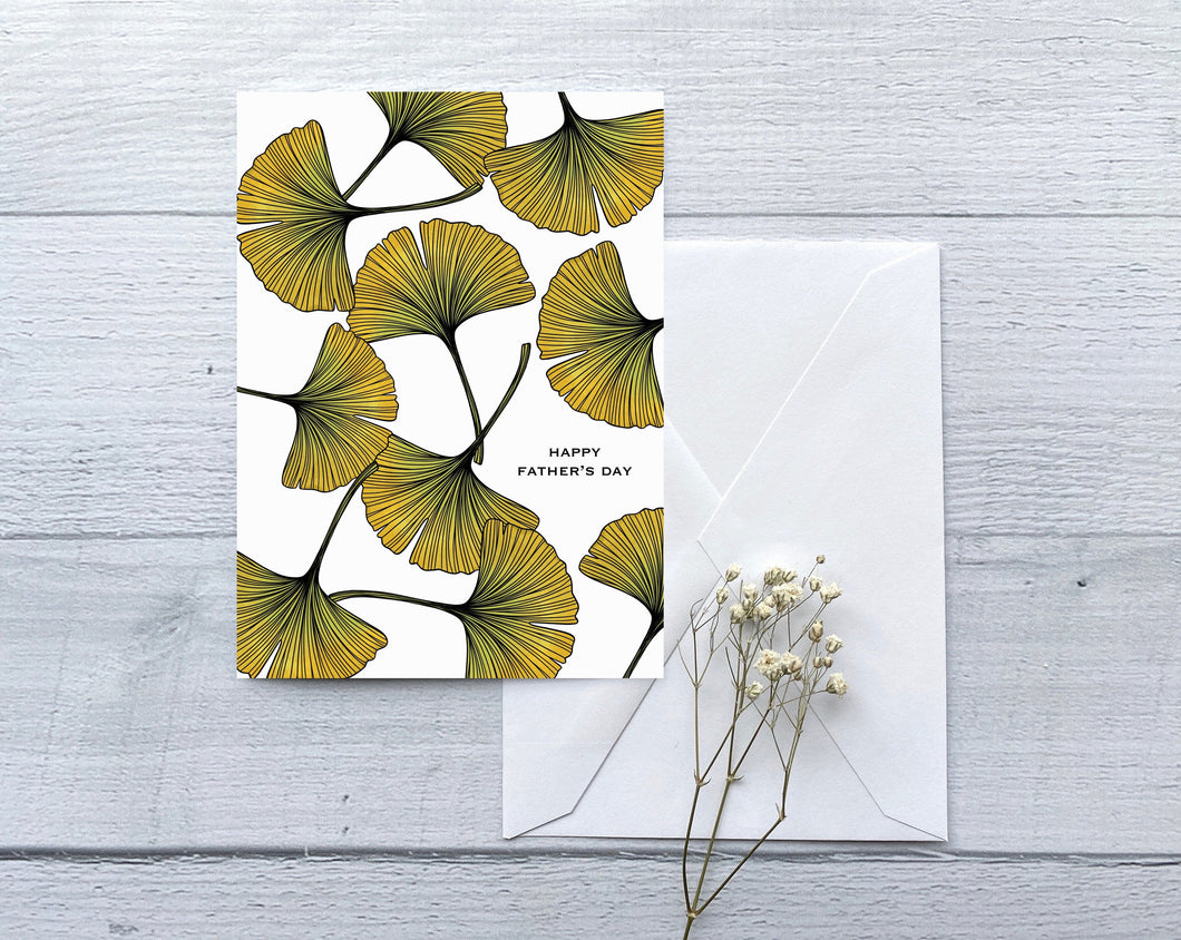 Ginkgo Leaves Father’s Day Greeting Card