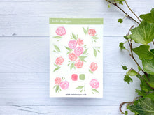 Load image into Gallery viewer, Watercolor Roses Sticker Sheet
